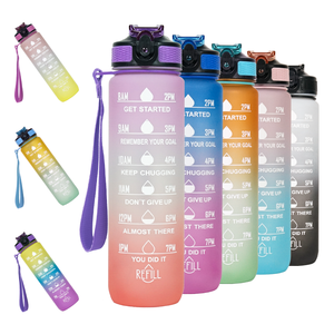 Fabricante de fábrica Logotipo personalizado profesional 32oz 64oz Drinkware Bpa Free Gym Botella de agua deportiva de plástico - Product Image 4