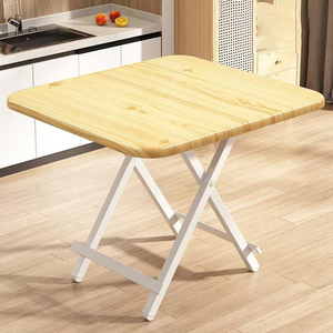 Convertible Solid Wood <b>Foldable</b> Dining <b>Table</b> with Minimalist Square Design Portable for <b>Small</b> Apartments & Outdoor Use - Product Image 1