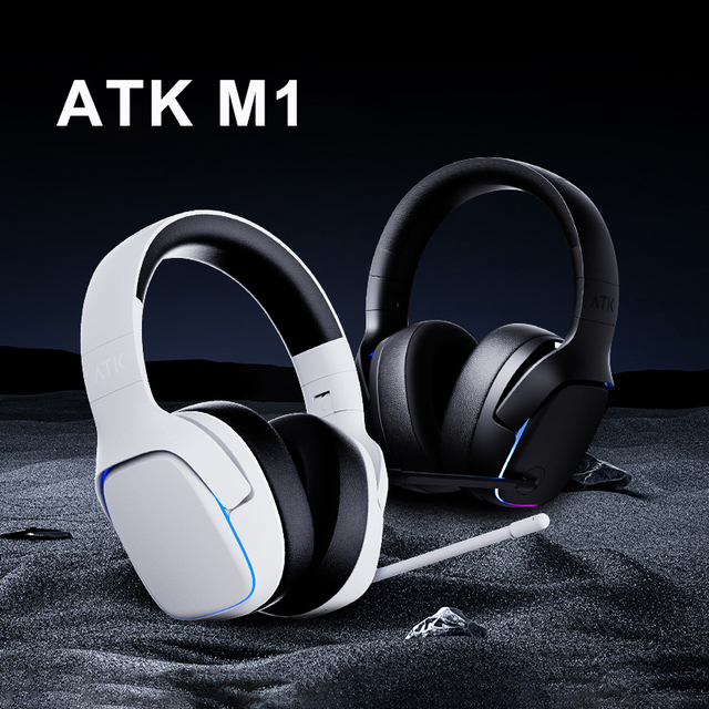 ATK M1 ENC Noise Reduction 7.1 Stereo Headsets BT Wireless 2.4G Gaming Headphone with Microphone