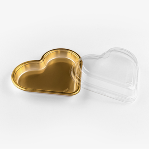 Bandeja de Plástico Desechable para Alimentos Personalizada de Fábrica, Blíster Ecológico de PET en Forma de Corazón, Envase Transparente para Alimentos - Product Image 1