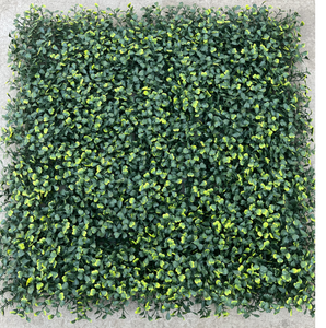 Commercio all'ingrosso diretto certificata PE artificiale muro di bosso foglie resistente UV balcone verde parete decorazione di plastica artificiale - Product Image 5