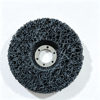 Disque de décapage noir en polyéthylène de 5 pouces (125 mm) avec trou de 22 mm, roue de nettoyage souple pour meuleuse d'angle, pour le décapage de colle et de peinture légère