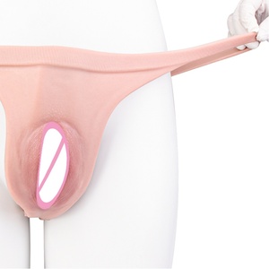 FAAK Silicone Men's Hiding Gaff Cross-<b>Dressing</b> Underwear Wearable Penetratable Vagina Panty Thongs Men's Briefs Sex Toys Sissy - Product Image 3
