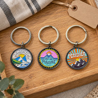 Porte-clés en métal durable personnalisé sans minimum de commande, gravure imprimée, logo personnalisé, fabriqué en fer et alliage de zinc, porte-clés promotionnels