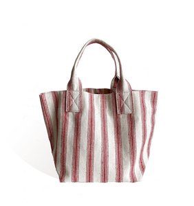 Bolso pequeño a rayas, mini bolso de lona de gran capacidad versión coreana, bolso sencillo, bolso de compras - Product Image 1