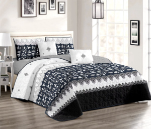 Colcha ultrasónica impresa 100% poliéster acolchado personalizado impreso Color cubierta de cama ultrasónica conjunto colcha de microfibra al por mayor - Product Image 1