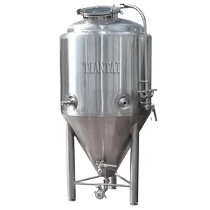 Tanque de fermentador de cerveja cônico, mini tanque 50l 60l 100l 120l de cerveja com jaqueta de refrigeração