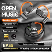 Earbud Penerjemah M113 untuk 5.4 Bahasa Real-Time, Headset Nirkabel Daya Tahan Ultra Lama dengan LED untuk Perjalanan, Bisnis, dan Pembelajaran