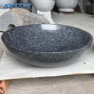Vente en gros G654 Évier rond en pierre de <span class=keywords><strong>granit</strong></span> naturel gris foncé - Product Image 6