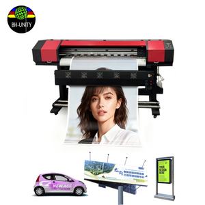 เครื่องพิมพ์อิงค์เจ็ท XBH 1.3 เมตร ขนาดใหญ่ ใช้หมึก Eco Solvent พร้อมหัวพิมพ์เดี่ยว I3200 XP600 สำหรับพิมพ์สติ๊กเกอร์ติดรถยนต์ ขายดี - Product Image 1