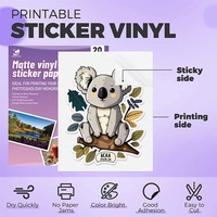 Vinyle Jet d'Encre A4 Brillant pour Imprimante Transparent Mat Feuille Imperméable Autocollants Imprimables Feuilles Adhésives Papier Autocollant Personnalisé