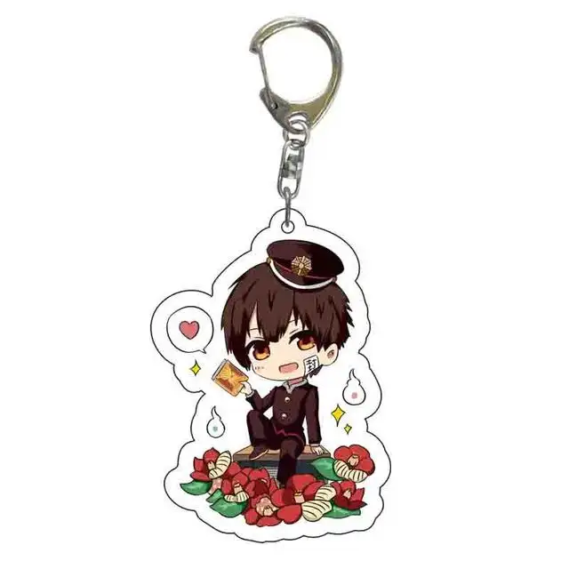 Nieuw Toilet-Gebonden Hanako-Kun Sleutelhanger Transparante Pvc Sleutelhanger Hanako Kun Nene Yashiro Minamoto Kou Hanger Sleutelhanger