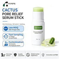 Sérum en stick à l'extrait de cactus, zinc PCA, bisabolol, acide hyaluronique, hydratant facial portable, produits de soin coréens, marque privée
