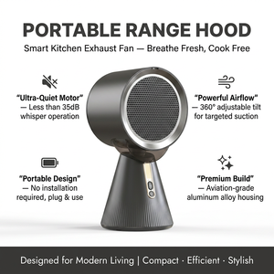 Campana Extractora de Humo Portátil con Ventilación para Cocina al Aire Libre, Barbacoa, Camping, Autocaravanas, Hogar y Hotel, Eficiente Energéticamente - Product Image 3