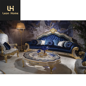 Mesa de centro rococó francesa antigua tallada a mano con diseño Irregular único de marquetería de concha para sala de estar de Villa de lujo - Product Image 3