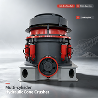 Concasseur à cône multicylindres pour ballast ferroviaire, série HP HPT, pour voies de trains à grande vitesse, avec engrenage central, capacité max. 300 t/h, origine Henan, pour granit