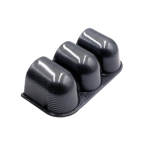 Compteur de voiture Porte-2 "52mm Carbone Noir Triple <span class=keywords><strong>Dash</strong></span> Mount Jauge Pod Compteur Voiture Pod support de Jauge - Product Image 5