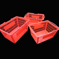 Panier de courses en plastique à double poignée, écologique, pour supermarché, facile à transporter, modèle 2025 – Meilleures ventes