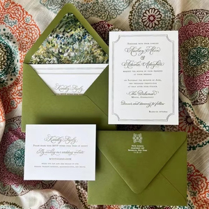 Tuyệt đẹp vellum lời mời đám cưới chi nhánh Cây Ô Liu cá nhân mời cho kỷ niệm ngày cưới - Product Image 1