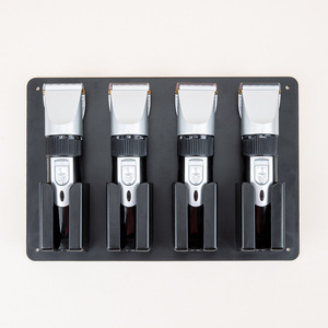 Hair Clipper Hanger Wall Mount Bracket Black 4 Slot Storage Box For Salon Hairdresser Electric Clippers - Product Image 1