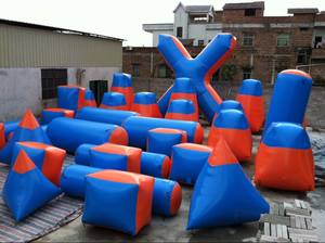 Arena de <span class=keywords><strong>Paintball</strong></span> inflable grande y barata, tienda de búnker de <span class=keywords><strong>paintball</strong></span> inflable naranja, tienda de campo de fútbol grande - Product Image 6