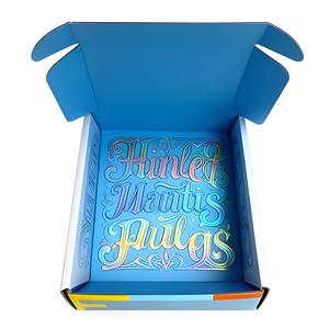 Tinh tế màu xanh Patterned màu hộp bưu phẩm cho quần áo thương hiệu bao gồm cả sâu vuông Cube những thương hiệu bao bì hộp giấy - Product Image 3