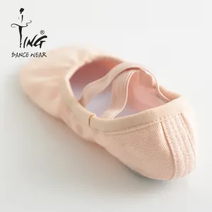 Anpassung Leinwand Slip-On Tanz Balletts chuh Profession elle hochwertige Low Kids Girls Pink benutzer definierte Balletts chuh