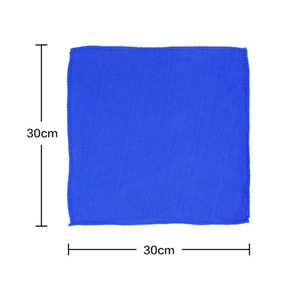 Serviette de voiture en microfibre 30cm x 30cm bleue absorbante pour le nettoyage et le detailing automobile - Product Image 1