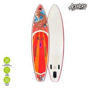 Planche de <span class=keywords><strong>paddle</strong></span> gonflable Drop Stitch préférée des clients, impression <span class=keywords><strong>Koi</strong></span>, pour adulte, système à 3 ailerons, écologique, directement de l'usine - Product Image 2