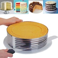 Couteau à gâteau réglable en acier inoxydable, anneau extensible pour couche de gâteau, moule à mousse, anneau à trancher le pain éponge, outil de pâtisserie