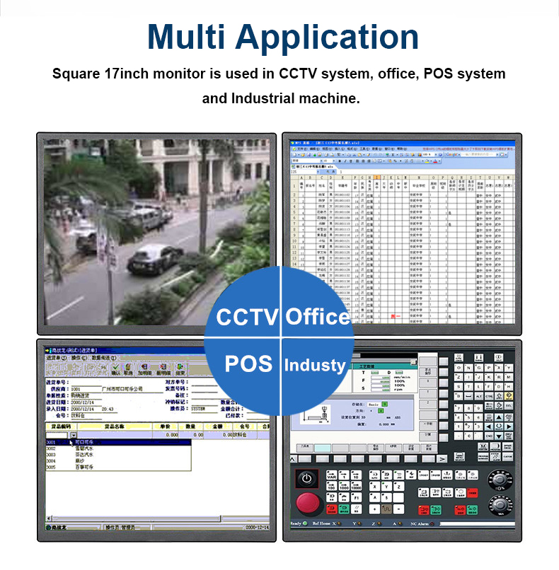 17 inch lcd gaming monitor 1280*1024P cctv computer monitor