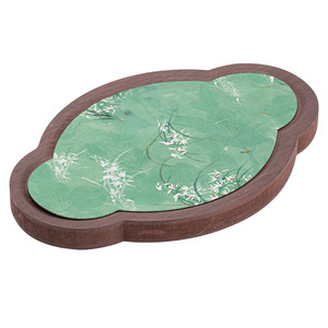 Walnut <b>Tea</b> Tray Irregular Shape Heat Resistant Dry Brewing Kung Fu <b>Tea</b> <b>Set</b> Teapot Holder Afternoon <b>Tea</b> Gift - Product Image 4
