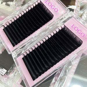 Private Label Einzelne Wimpernverlängerungen Matt Schwarz Schnelles und Einfaches Fächerwimpern-Ergebnis Volumen-Kaschmir-Wimpernverlängerungen Samt-Volumen-Wimpern - Product Image 4