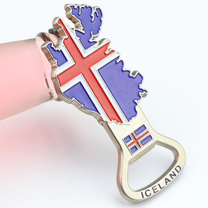 Bán buôn Viking Iceland lưu niệm du lịch biểu tượng tùy chỉnh 3D kim loại bia mở chai tủ lạnh nam châm - Product Image 6