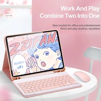 Casing Keyboard tanpa kabel, sarung HP untuk iPad 9, 8, 7, nirkabel, untuk Samsung TAB A7 A8, S6 Lite A7lite dengan tempat pensil
