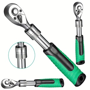 Set Kunci Soket Ratchet Baja Torsi Tinggi 1/43/8,1/2 Inci dengan Gagang Ekstensibel, 72 Gigi, Lepas Cepat, dan Dapat Dibalik - Product Image 1