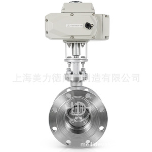 Válvula de Mariposa Eléctrica de Acero Inoxidable con Brida Melide D943W-16P, Material 304, para Uso en Agua - Product Image 1