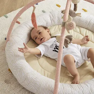Asweets China 100% Katoen Baby Zachte Stof Zintuiglijk Speelgoed Pasgeboren Geschenken Baby Activiteit Spelen Gym Speelmat Voor Leeftijden 0-24 Maanden