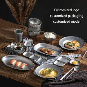 Vajilla de Metal Estilo Industrial Vintage Tiendas Olla Caliente Café Ash Barbacoa Diseño de Copo de Nieve-Incluye Cuencos Platos Tenedores Cucharas - Product Image 6