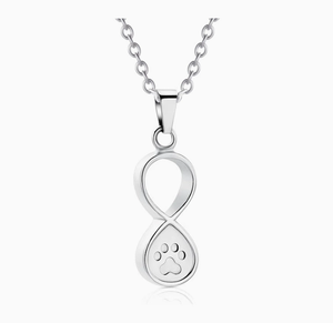 Kalung Abu Hewan Peliharaan dari Baja, Cetakan Cakar Anjing Kucing, Liontin Urn Kremasi Cinta Abadi, Perhiasan Kenangan untuk Keluarga Hewan Peliharaan - Product Image 3