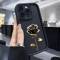 Coques de Téléphone Portable de Luxe Anti-choc à Motifs Floraux pour iPhone 17 Air 16 15 Plus Pro Max 14 13 12 11 X XR – Housse de Protection Arrière Anti-chute