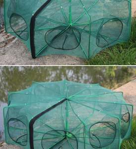 Katlanır Naylon Karides Kafesi Ağı Balık Yakalama Aracı Yengeç Monopterus Albus Loach Istakoz için - Product Image 3