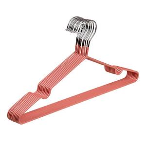 Lot de 10 cintres métalliques antidérapants sans trace, robustes, pour l'organisation de la chambre à coucher et le gain de place domestique - Product Image 2