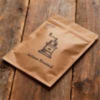 Sachet Doypack à fond plat refermable pour emballage de grains de café 250g 500g 1kg, avec valve et soufflet latéral, jetable, imprimé offset