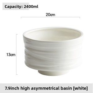 Ensemble de saladiers en céramique de style nordique, forme irrégulière esthétique et créative, passe au micro-ondes, pour hôtels et restaurants - Product Image 6