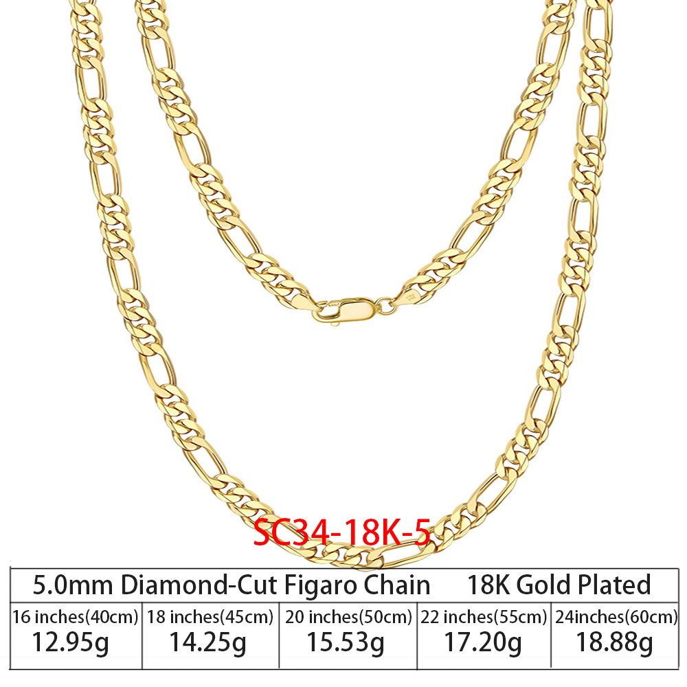 Placcato in Oro 18K da 5mm