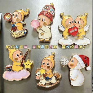 Imán de nevera de dibujos animados de Great Wall Manufacturing, 45 mm, aleación de zinc, oso navideño decorativo con diseño de copo de nieve - Product Image 3