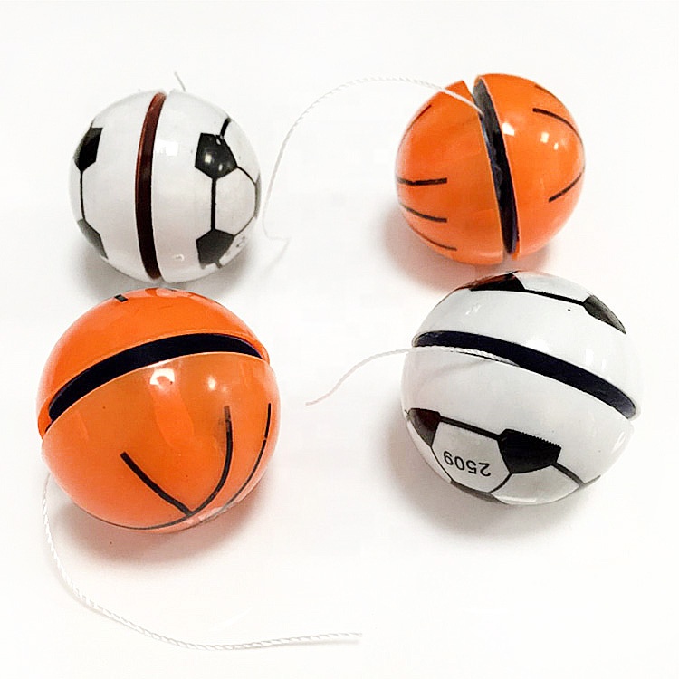 Дешевые пластиковые Классические игрушки Йо-Йо в форме баскетбольного мяча для детей