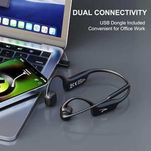 Çağrı merkezi, ofis için AI gürültü iptal mikrofon ile kemik iletim kulaklığı mikrofonlu kulaklıklar, 5.2 Bluetooth kulaklık - Product Image 5