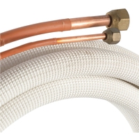 Tube isolé en PE cuivre-aluminium 1/4 + 1/2 pour climatisation, anti-UV, blanc, pour système CVC industriel, kit de conduites 10m 30m 50m